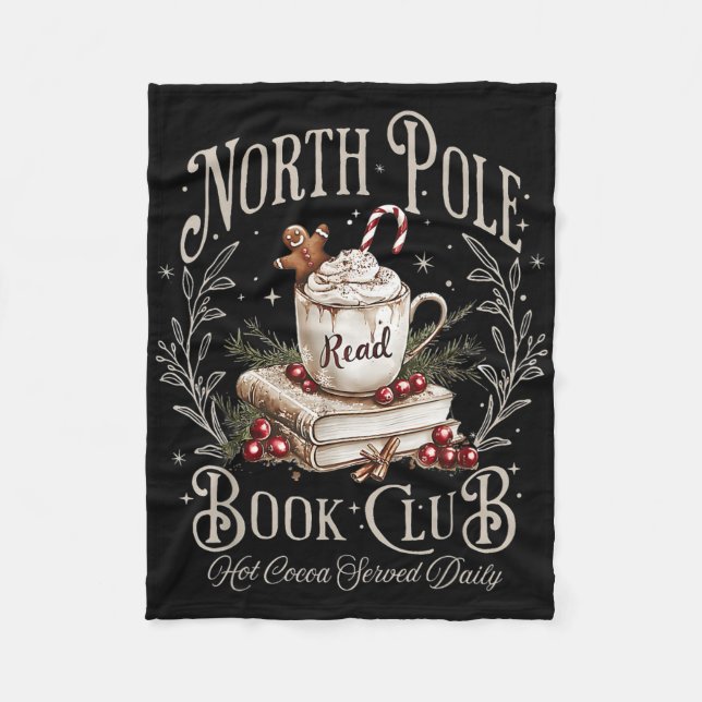 Manta Polar Navidades del Club de Libros del Polo Norte libros (Anverso)