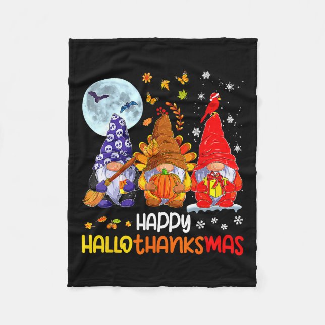 Manta Polar Navidades del Día de Acción de Gracias de Hallowee (Anverso)