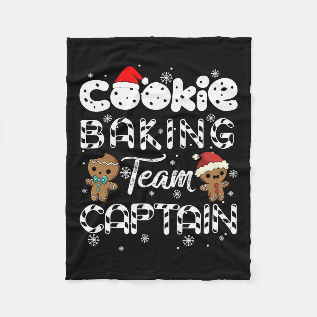 Manta Polar Navidades del equipo de Cookie Baking Captain Ging (Anverso)