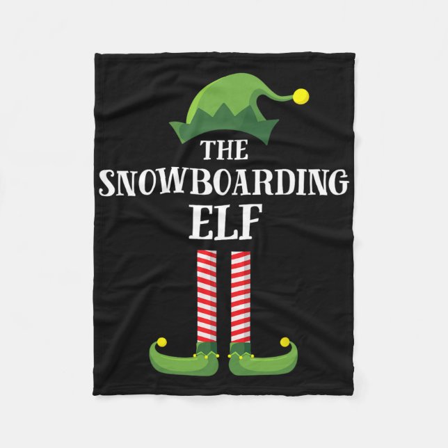 Manta Polar Navidades del grupo familiar de Snowboard Elf Mate (Anverso)