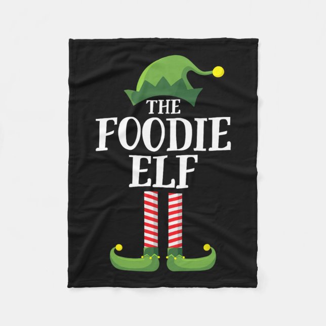Manta Polar Navidades del grupo familiar Foodie Elf Matching F (Anverso)