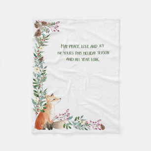 Manta Polar Navidades del marco de follaje para ferias navideñ