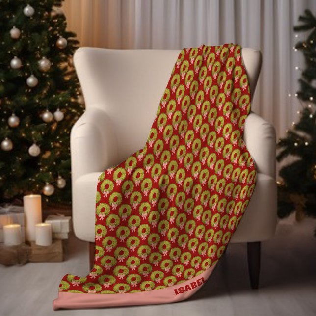 Manta Polar Navidades del nombre de la ola de vacaciones Coque (Subido por el creador)