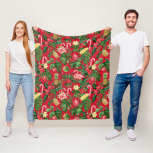 Manta Polar Navidades del patrón tropical de julio