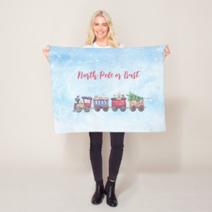 Manta Polar Navidades del Polo Norte o de busto Personalizado 