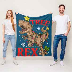 Manta Polar Navidades Dinosaur Tree Rex Lights TRex Xmas Gift