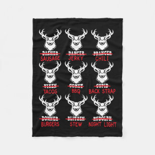 Manta Polar Navidades divertidos Deer Bow Cazando a Santa Men