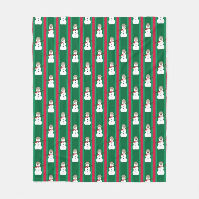 Manta Polar Navidades divertidos y entusiastas Detective Snowm (Anverso)