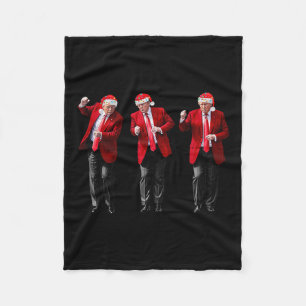 Manta Polar Navidades Donald Trump presidente 2024 bailando