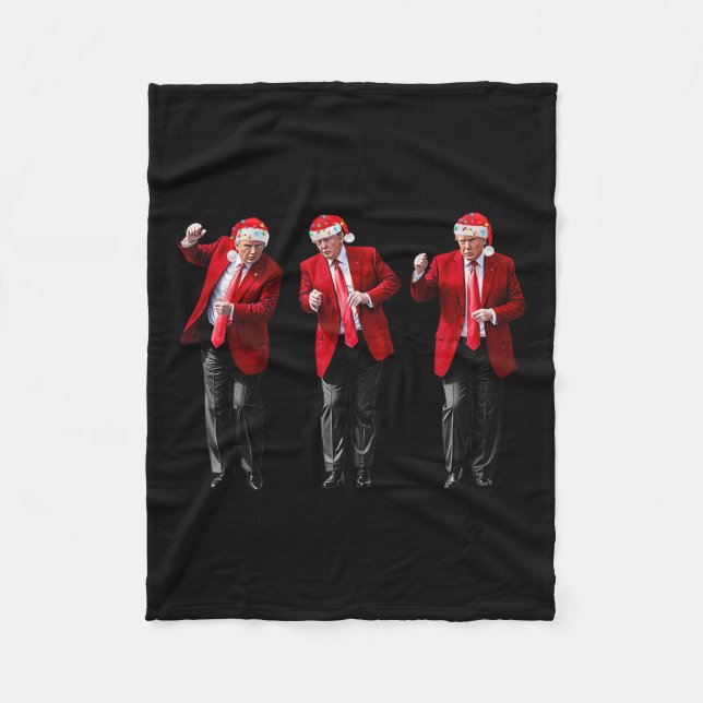 Manta Polar Navidades Donald Trump presidente 2024 bailando (Anverso)