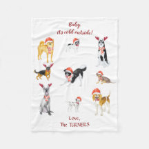 Navidades dulces Santa hat Dogs Monograma