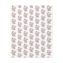 Navidades Elephant Fleece Blanket