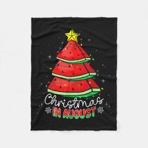 Manta Polar Navidades En Agosto Divertido Árbol De Navidad