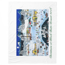 Navidades en Black Butte Resort Fleece Blanket