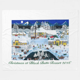 Manta Polar Navidades en Black Butte Resort Fleece Blanket