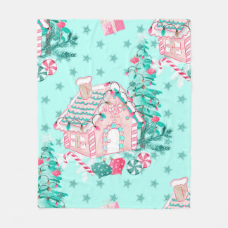 Manta Polar Navidades en blanco