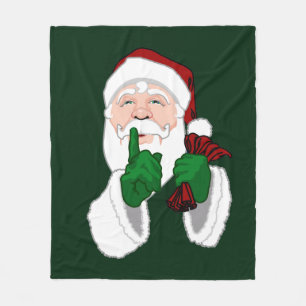 Manta Polar Navidades en blanco vacaciones Santa Fleece Blanke