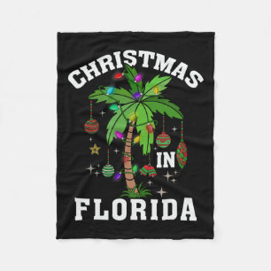 Manta Polar Navidades En Florida Deck The Palm Tree Xmas Winte