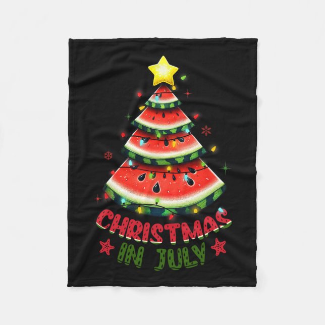 Manta Polar Navidades En Julio Camisetas Mujeres Hombres sandí (Anverso)