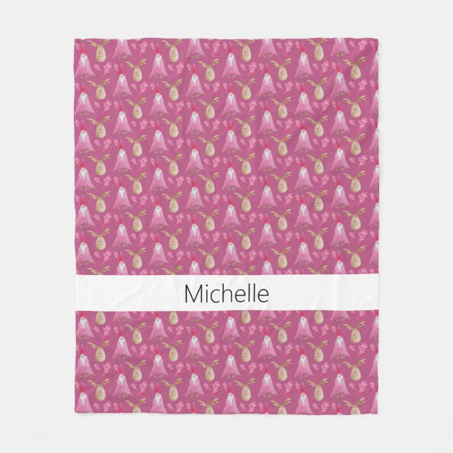 Manta Polar Navidades Enanos Y Renos Con Guantes (Anverso)