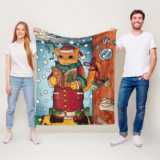 Manta Polar Navidades encantadores y cariñosos cantantes de ca (In situ)