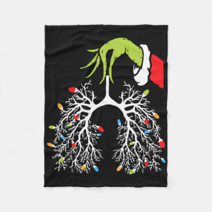 Manta Polar Navidades Enfermera Lung Xmas Luces Divertidas Pul