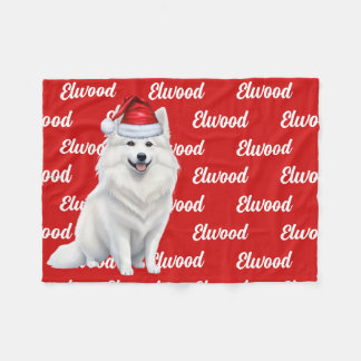 Manta Polar Navidades estadounidenses con nombre de perro esqu