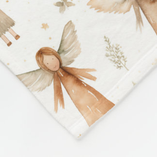 Manta Polar Navidades Fairytale Cosy Blanket Gold Neutrals