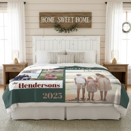 Manta Polar Navidades familiares bendecidos por la alegría de