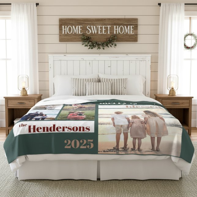 Manta Polar Navidades familiares bendecidos por la alegría de  (Subido por el creador)