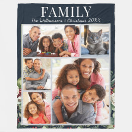 Manta Polar Navidades familiares modernos Collage de fotos Mar