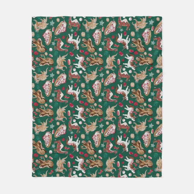 Manta Polar Navidades fantasean productos horneados (Anverso)