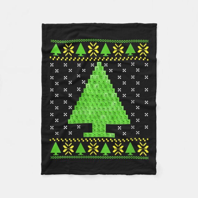 Manta Polar Navidades feos de tabla periódica mujeres suéter (Anverso)