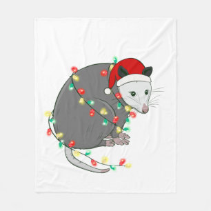 Manta Polar navidades feos santa claus opossum