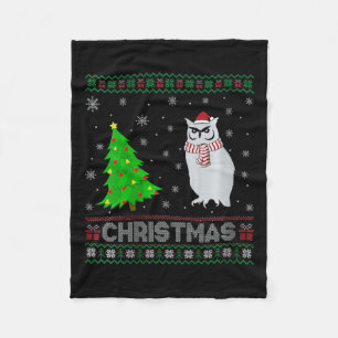 Manta Polar Navidades feos sudan en árbol de navidad femenino
