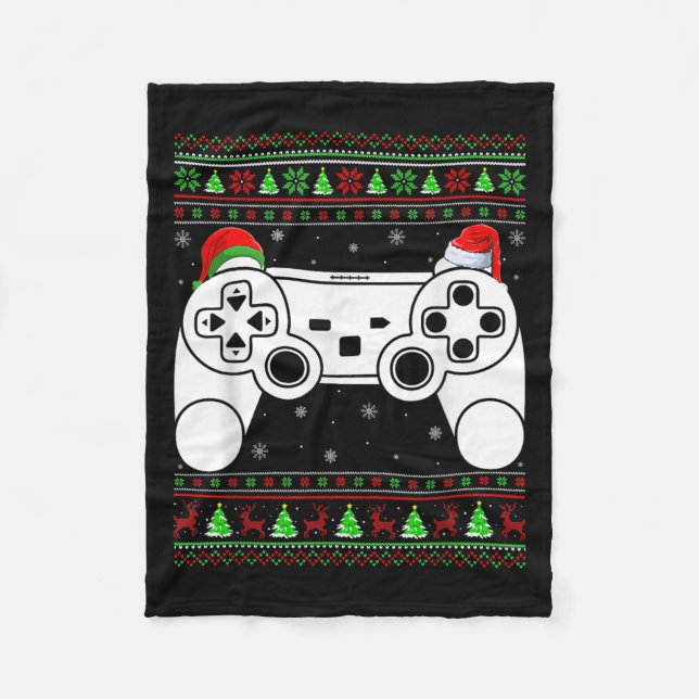 Manta Polar Navidades feos Sweet Video Game Controller Xmas (Anverso)