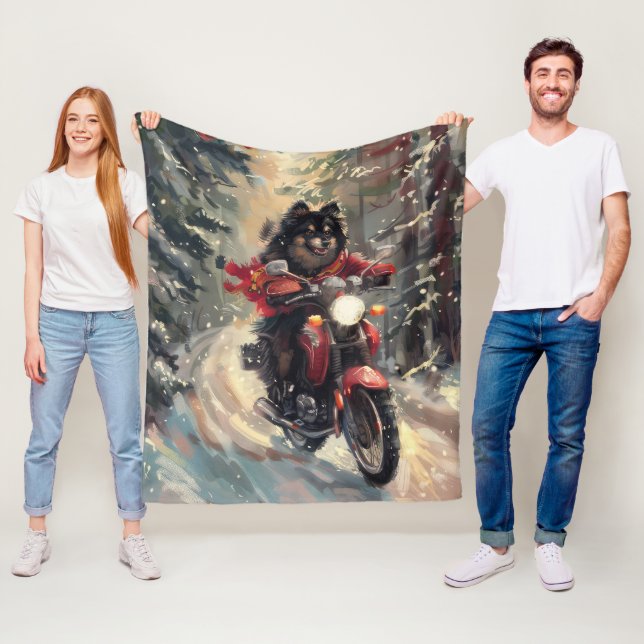 Manta Polar Navidades finlandeses de motocicletas para perros  (In situ)