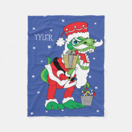 Manta Polar Navidades Fleece Blanket/Pequeño TySantaSaurus Rex