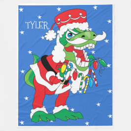Manta Polar Navidades Fleece Blanket/TySantaSaurus Rex grande