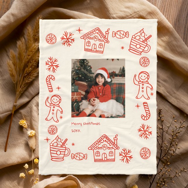 Manta Polar Navidades fotográficos singulares con dibujos de m (Subido por el creador)
