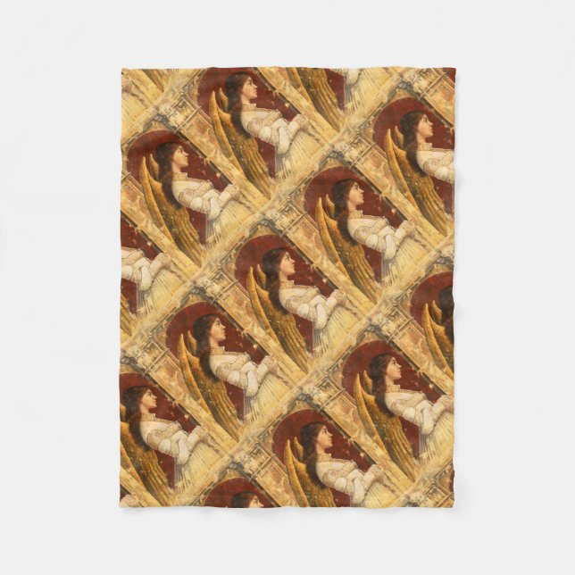 Manta Polar Navidades Fresco Angel (Anverso)