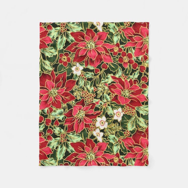 Manta Polar Navidades Funda Floral Holiday Flanece (Anverso)