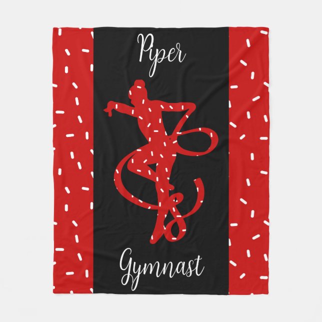Manta Polar Navidades Gimnasia Rítmica Vela Roja (Anverso)