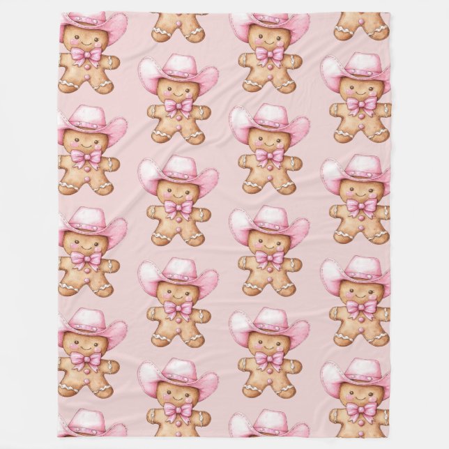 Manta Polar Navidades Gingerbread Cowgirl (Anverso)