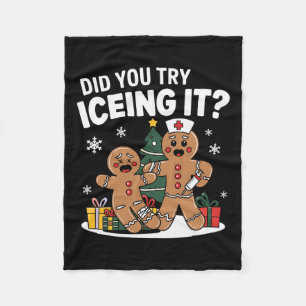 Manta Polar Navidades Gingerbread Man ¿Intentaste Ichar Xma?
