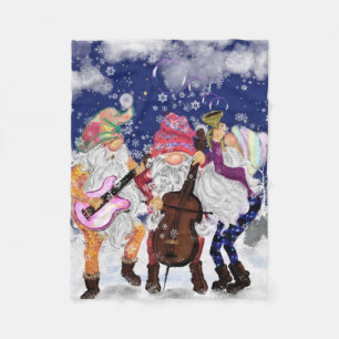 Manta Polar Navidades Gnome Music Band Fleece Blanket
