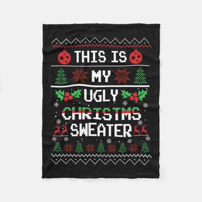 Manta Polar Navidades graciosos con familias que coinciden con (Anverso)