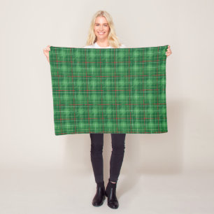 Manta Polar Navidades Green Plaid