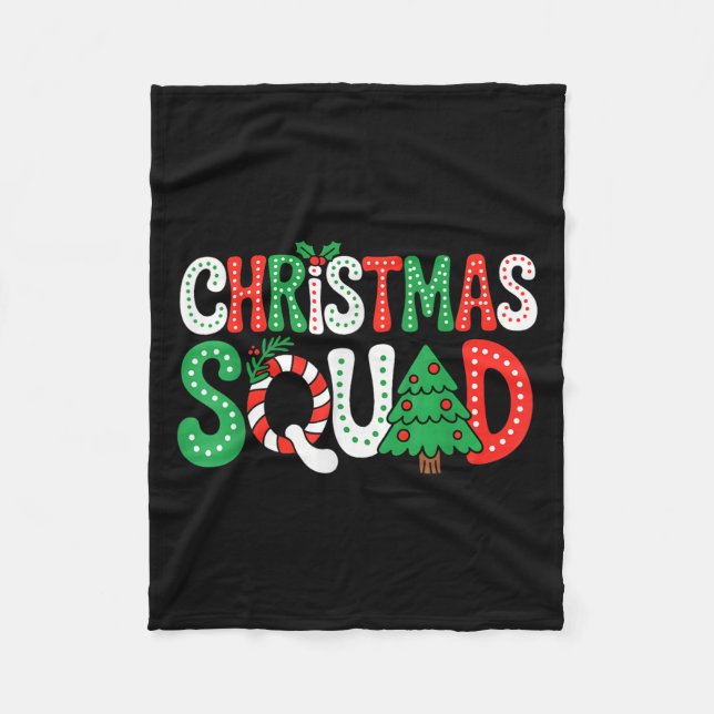 Manta Polar Navidades Groovy Squad Xmas Tree Familiar Coincide (Anverso)