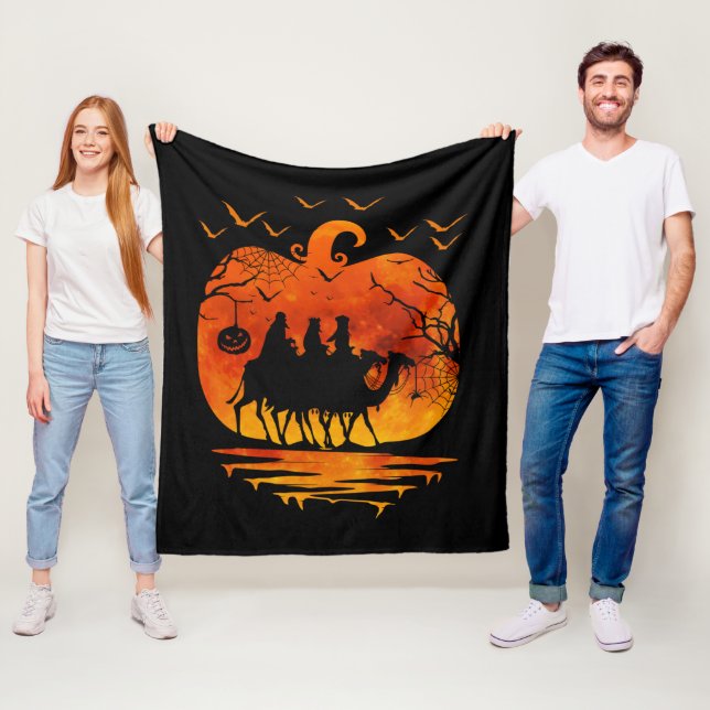 MANTA POLAR NAVIDADES HALLOWEEN COSTUME PUMPKIN REGALO NAVIDAD (In situ)